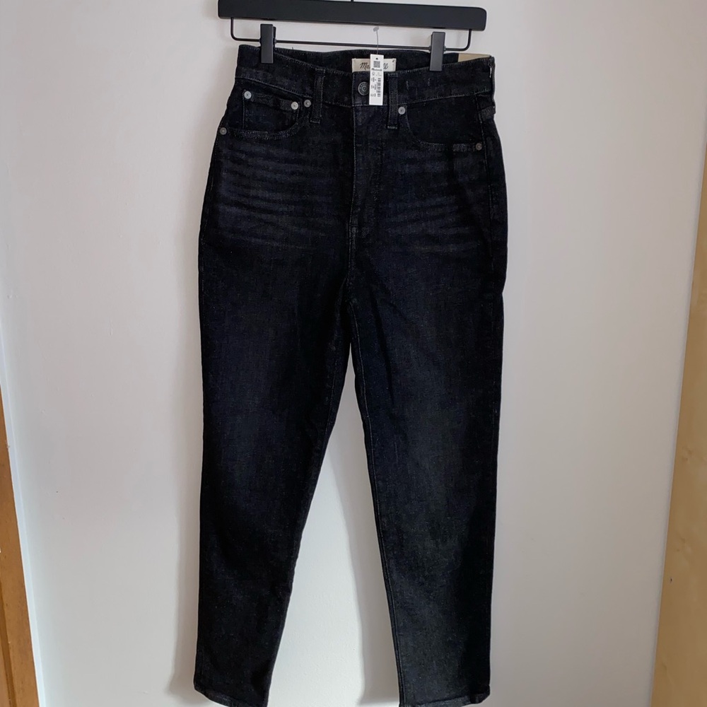 Madewell NWT Mom Jean High Waisted Black size 25